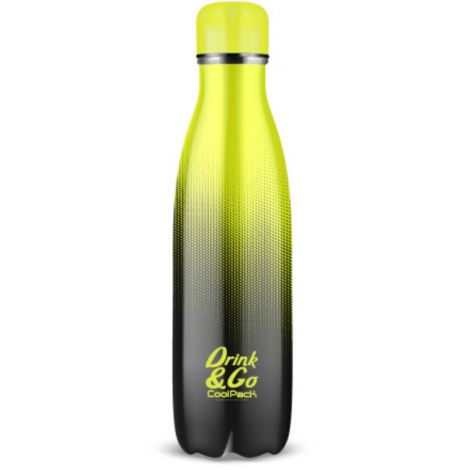 Bidon Coolpack ze stali nierdzewnej, Ombre Żółty/Czarny, 500ml
